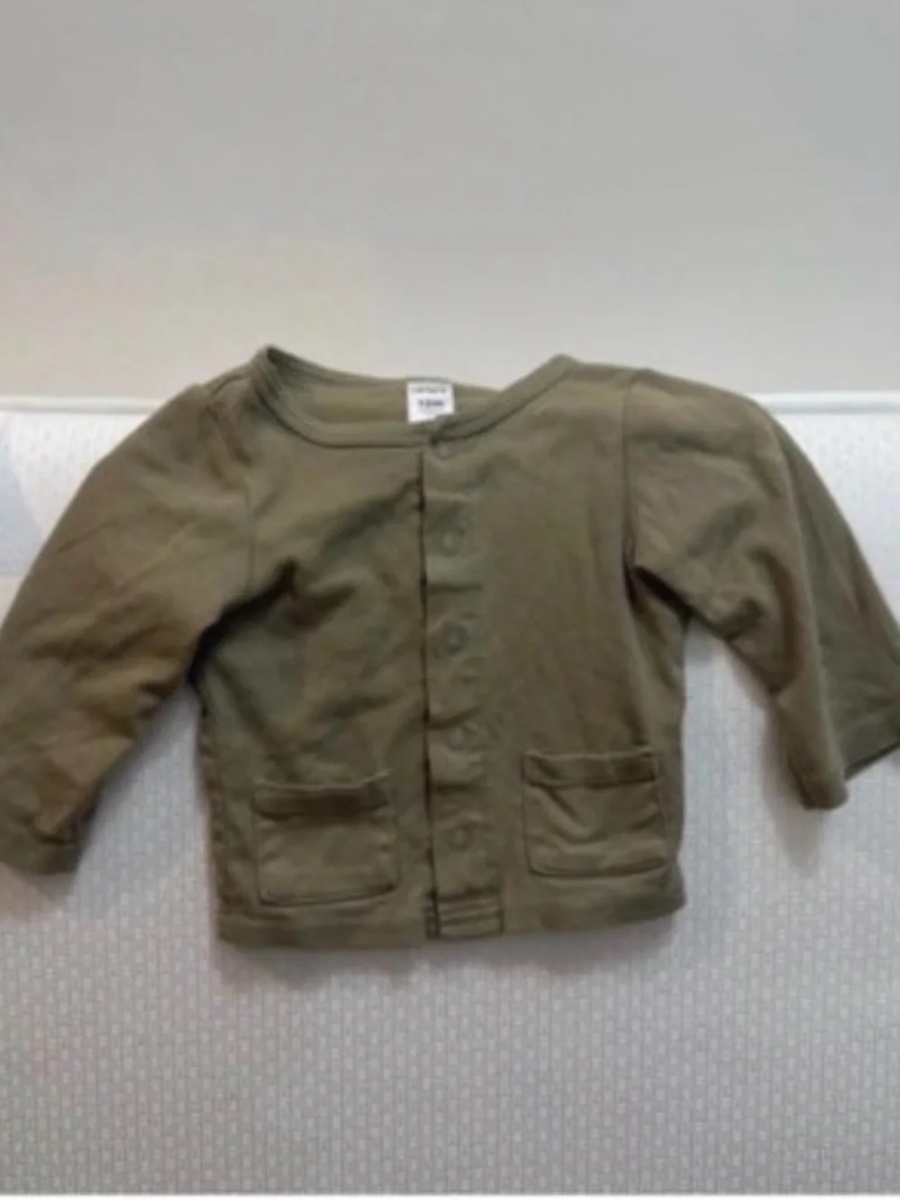 Carter's Olive Baby Button-Front Cardigan